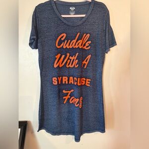 Blue Syracuse Fan Burnout Nightgown Syracuse Basketball Football Collegiate Y2K